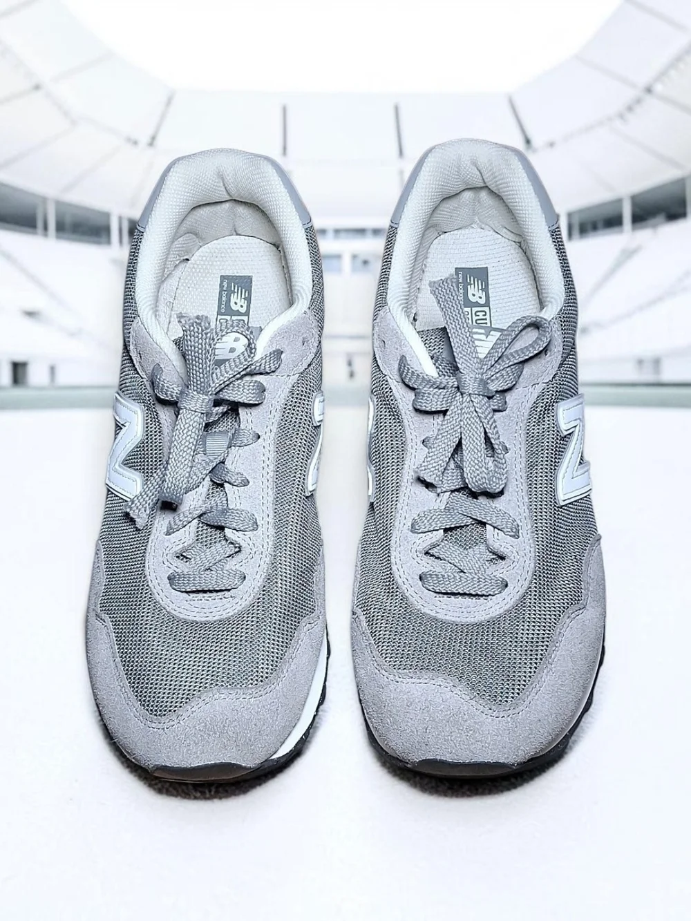 New Balance Men's 515 V3 Running Shoes US Size 8.5  Grey White Mesh Suede